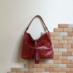 馬革   軽量 たっぷり入る 3ウェイバッグ 【GINO】アンティークレッド