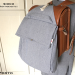 Newカラー! Portoシリーズ   ヒッコリー 〈ネイビー×ホワイト〉プレミアム ランドセルバッグパック【体操服袋】入学祝い 新学期  