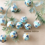 2個*モザイクシェル ブルーカラー♪