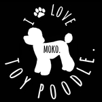 手描き風フォントがかわいい愛犬のお名前入りステッカー☆『トイプードルAタイプ』☆ カーステッカー ☆ ペット ☆ ステッカー ☆ 名入れ Hachi8sticker