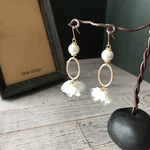 ✳︎アンティーク風♡コットンパールの淑女なピアス・ホワイト✳︎