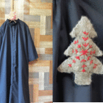 『5/5まで￥2,500引き！』フリル襟　七分袖ブラウスワンピース　紺