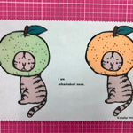  メガネ拭き・スマホ拭き    みかんかぶりねこ #猫