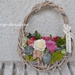 【母の日にも】花かごの壁掛けwreath