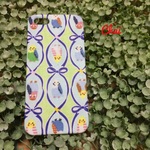 No.101   新柄 リボンとインコちゃん  ライトグリーンのiPhone5.5sケース 