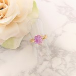 vintage★小さな薔薇のリング＜ピンク系×ゴールド＞