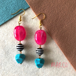 [送料無料]PINK✖️ボーダー✖️ターコイズ夏ピアス