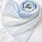 訳あり品＊青藤色×月白色＊ふんわり シルクショール