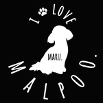 手描き風フォントがかわいい愛犬のお名前入りステッカー☆『マルプーBタイプ』☆ カーステッカー ☆ ペット ☆ ステッカー ☆ 名入れ Hachi8sticker