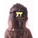 バレッタ風にリボンヘアクリップ  (3.5cm)