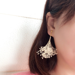 かすみ草のピアス/イヤリング
