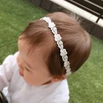 ［送料込］薔薇のレースのベビーヘアバンド