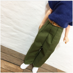 ベルト付き カーキワイドパンツ👖