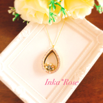risa様専用ページ💎✨しずく型フローティングジュエルネックレス✨グルーデコ ロケットネックレス ゴールド 