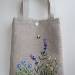 刺繍のミニバッグ（ハーブガーデン）