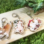 犬×ごはんウッドキーホルダー【単体でも複数でもok!】
