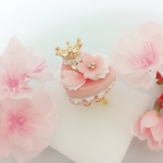 桜ミニハートケーキリング