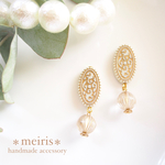 ❁アンティーク風カボション ピアス/イヤリング❁