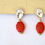 Strawberry earrings*ヴィンテージ ガラスの苺 ピアス イチゴ