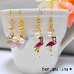 [再販] ＊シェルピアス/フラミンゴピアス＊