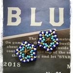 スターブルー刺繍ピアス イヤリング　ベイスターズ　ベイスターズ