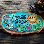オリジナルイラスト入り手描きの表札