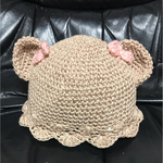 オーガニックコットン 春夏用くまさん帽子