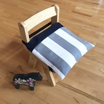 防災頭巾カバー ▼△ ストライプシリーズ／グレー ▼△ 入園入学グッズ