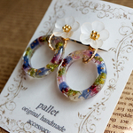母の日にも☆アクリルフラワー×MIXピアス