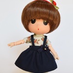 オビツ11用・紺色のスカート(オプションカットソーあり）