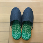 デニム&北欧生地ルームシューズMサイズ