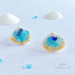 浜辺ホワイトシェルピアス/イヤリング