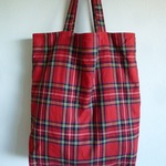【送料無料】チェックのシンプルトートバック