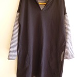 起毛ニットフード付きチュニック