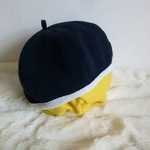 紺のトレーナー地のベレー帽【送料無料】