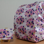 ランドセル用レインカバー「花畑のうさぎ」ピンク
