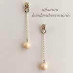 全品￥300✨春カラー🌸パール付きキャッチのストーンピアス