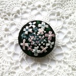 額紫陽花の刺繍ブローチ【送料無料】