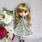 22㎝ドールサイズ＊ワンピース＆髪飾り