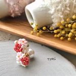 恋するお花のブーケ＊ピアス(パールキャッチ)