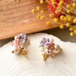 小さなお花のブーケ＊イヤリング(バックキャッチ)