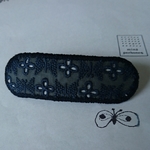 beads garden ネイビー バレッタ ミナペルホネン ハンドメイド