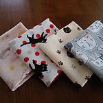 お名前スタンプ押 します♪4重ガーゼハンカチ3枚セット  女の子