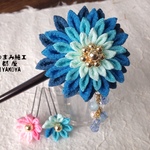 つまみ細工　ヘアクリップ　かんざし 