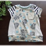 ☆【90size】切り替えＴシャツ☆うさぎ