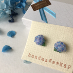 【受注生産】ころんと可愛い紫陽花ピアス