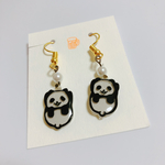 ゆらゆらパンダピアス
