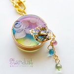 【受注製作】水に揺蕩う紫陽花.*･ﾟバッグチャーム ＊プリザーブドフラワー＊ 和風 梅雨