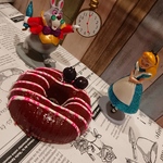 モルタルケーキ、ドーナツベリーソース