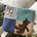 ☆*:.｡.felt  de  patchwork｡.:*☆🐻ベアポーチ🐻